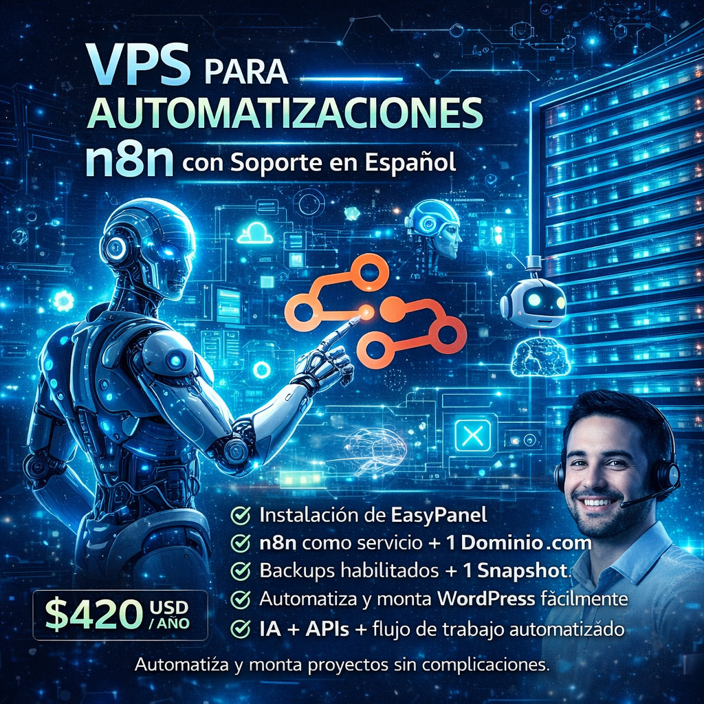 VPS para Automatizaciones n8n con Soporte en Español