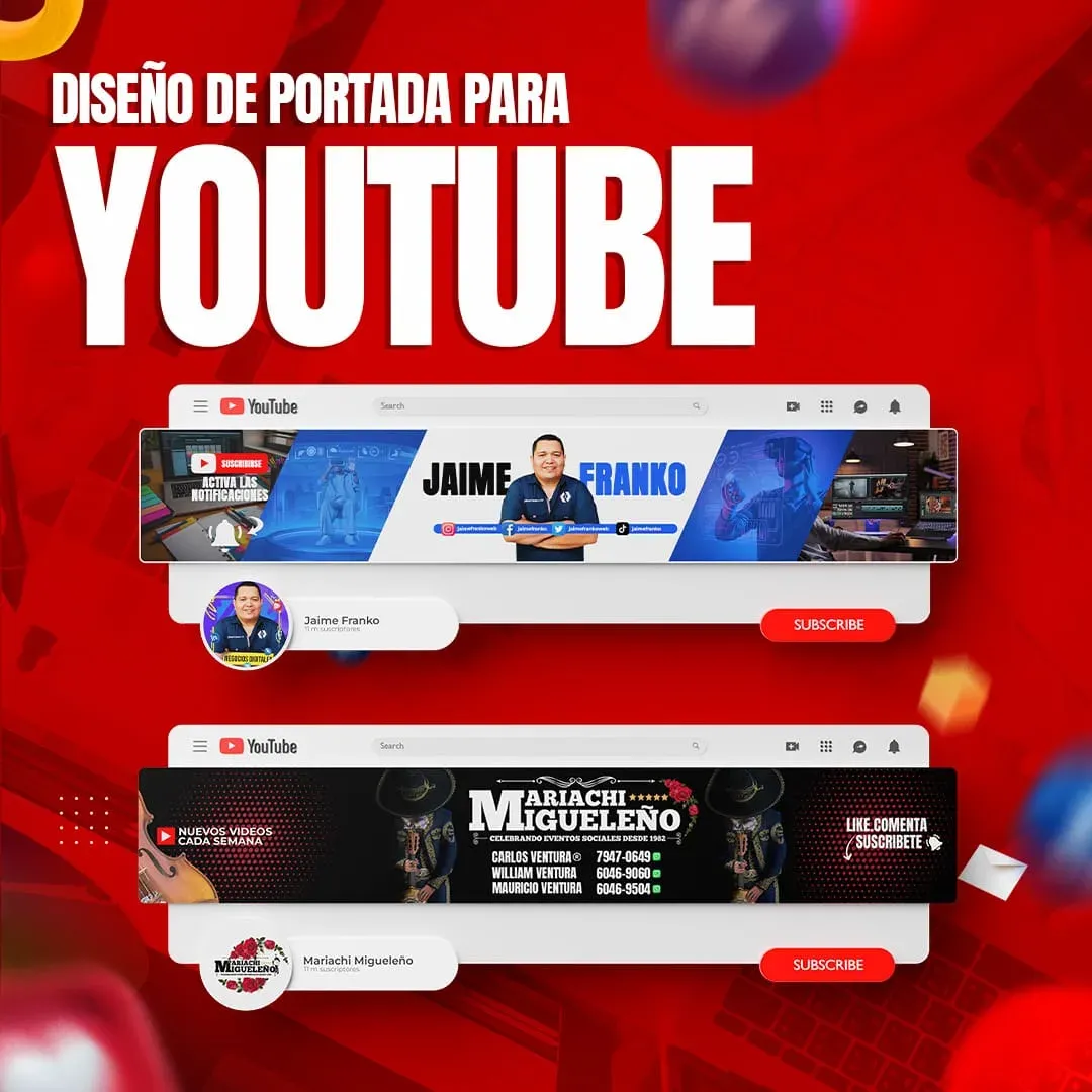 Diseño de portada para YouTube