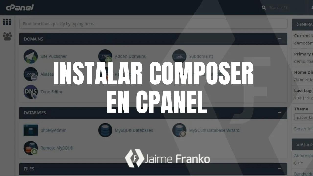 Instalar composer en cpanel