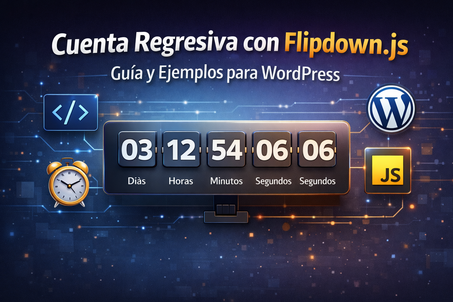 🕒 Tutorial: Cómo usar FlipDown.js para crear un contador regresivo animado