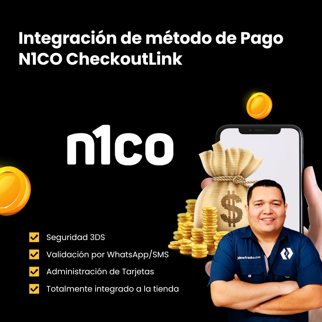 Integración de Método de pago N1co CheckoutLink para Tiendas en Línea a la Medida