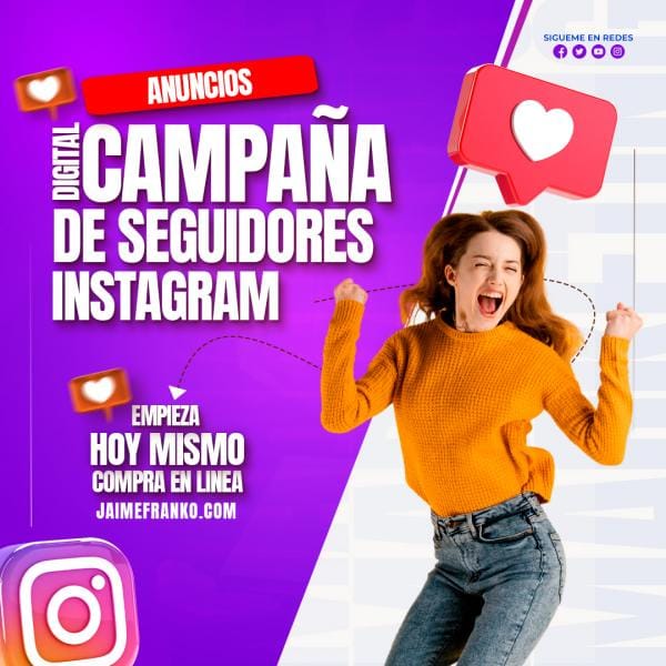 Campaña de seguidores en Instagram